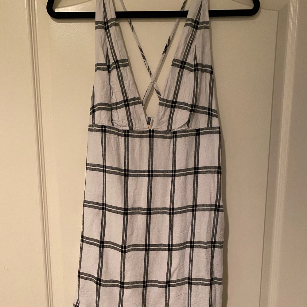 Black and white mini dress